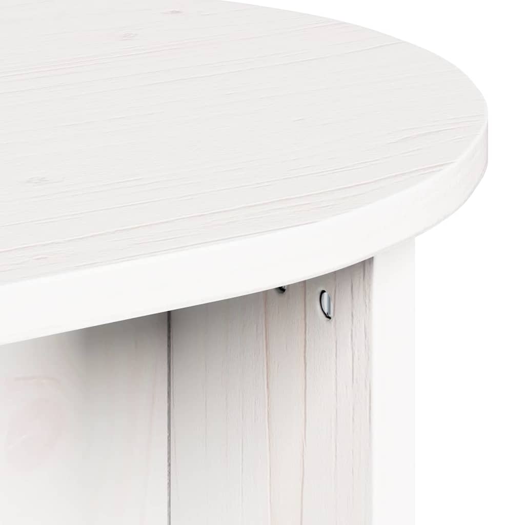 vidaXL Stolik kawowy Biały 80 x 39,5 x 35 cm Lite drewno sosnowe