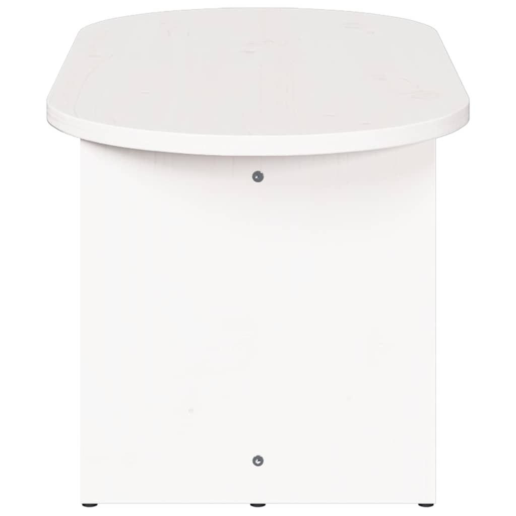 vidaXL Stolik kawowy Biały 80 x 39,5 x 35 cm Lite drewno sosnowe