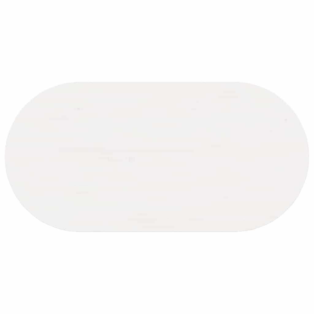 vidaXL Stolik kawowy Biały 80 x 39,5 x 35 cm Lite drewno sosnowe