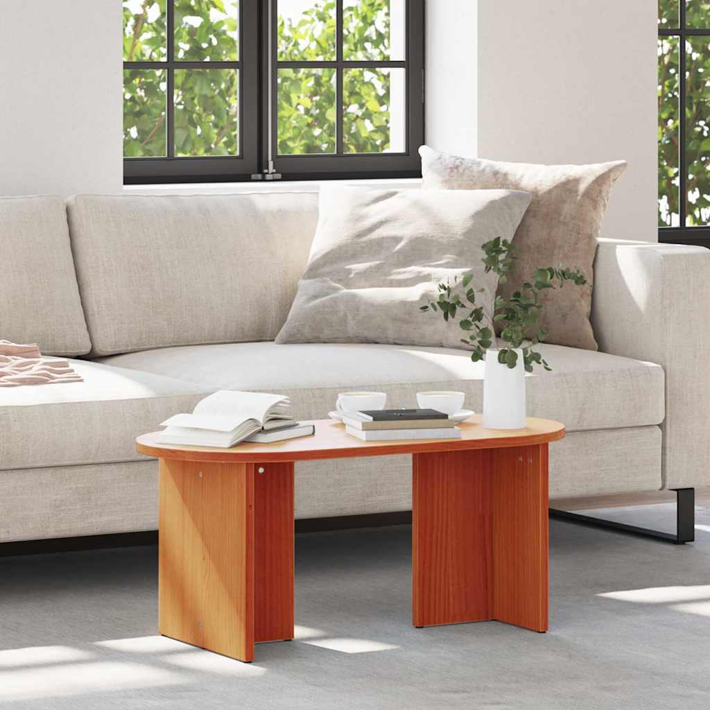 vidaXL Stolik kawowy Woskowy Brąz 80 x 39,5 x 35 cm