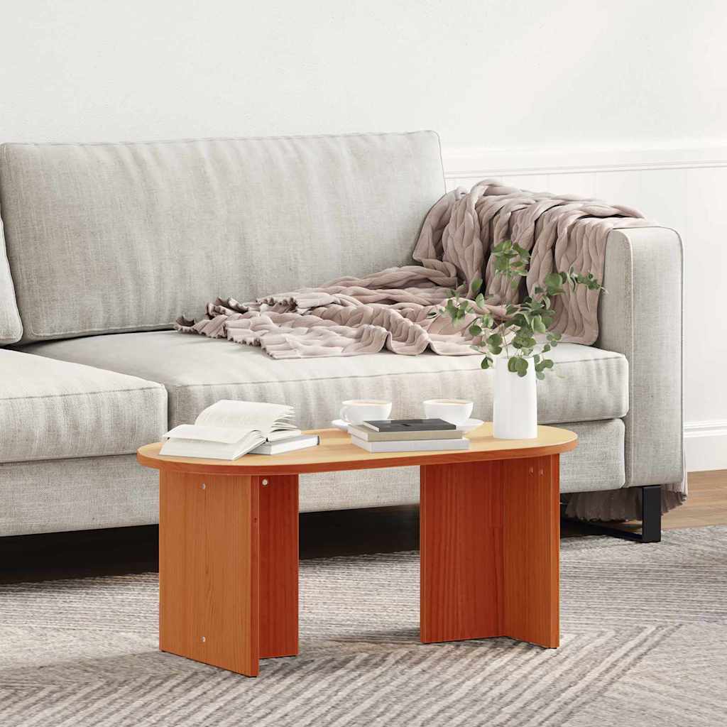 vidaXL Stolik kawowy Woskowy Brąz 80 x 39,5 x 35 cm