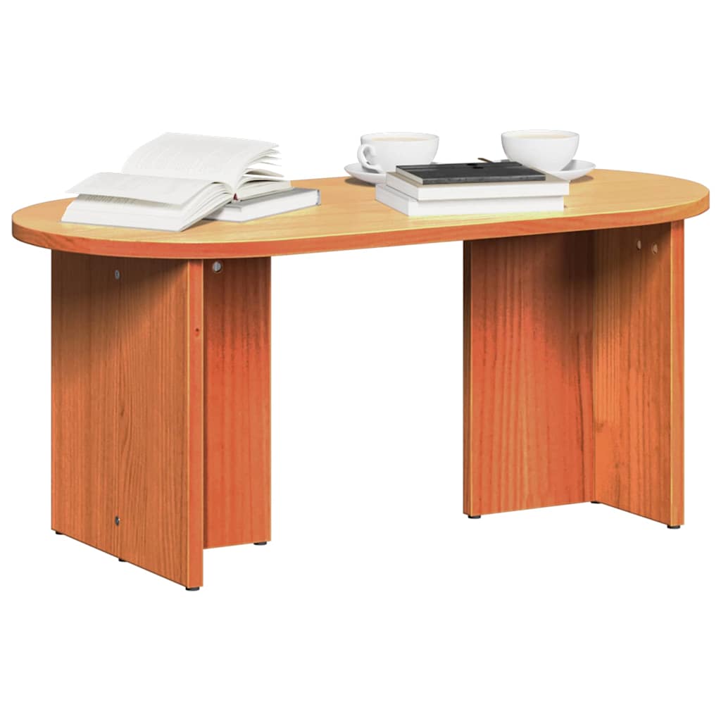 vidaXL Stolik kawowy Woskowy Brąz 80 x 39,5 x 35 cm