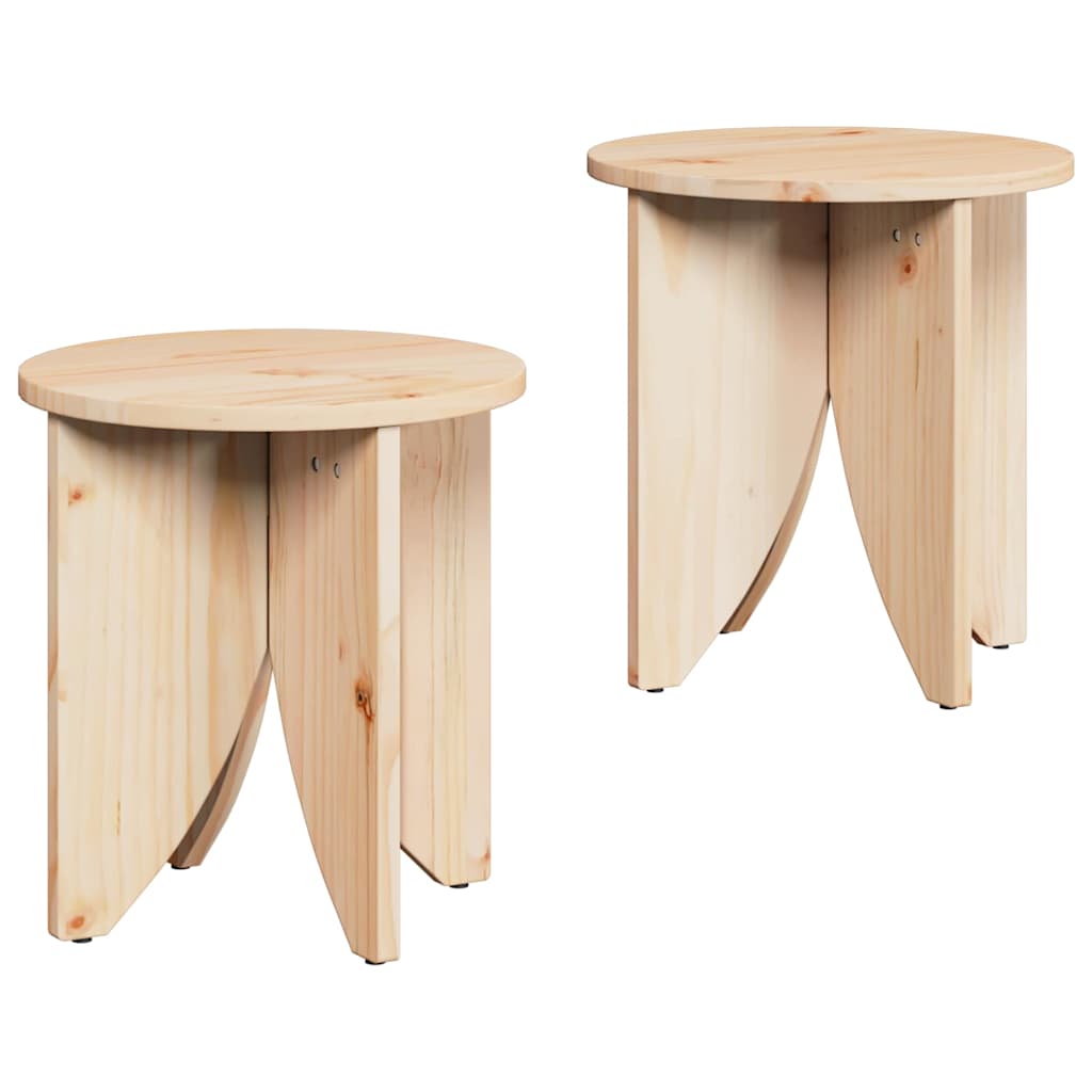 vidaXL Stolik kawowy 2 pcs Naturalny