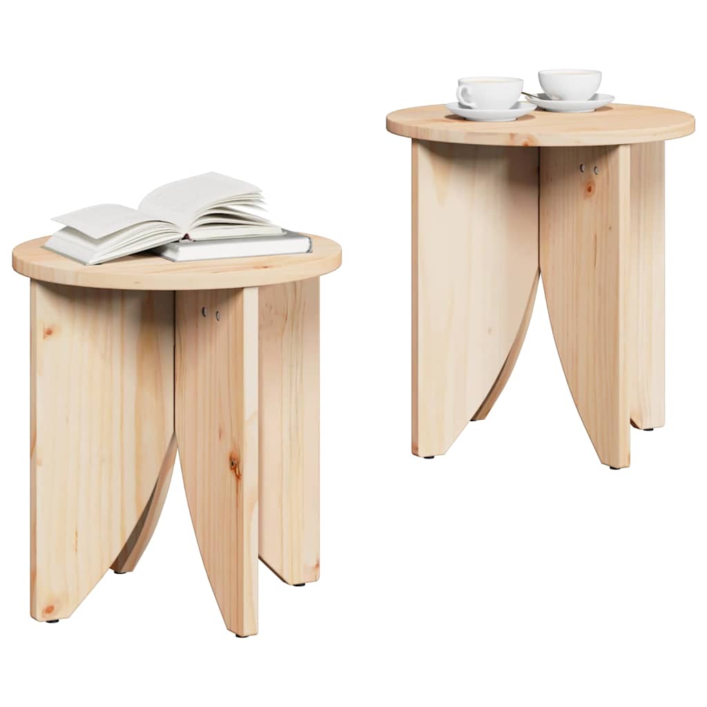 vidaXL Stolik kawowy 2 pcs Naturalny