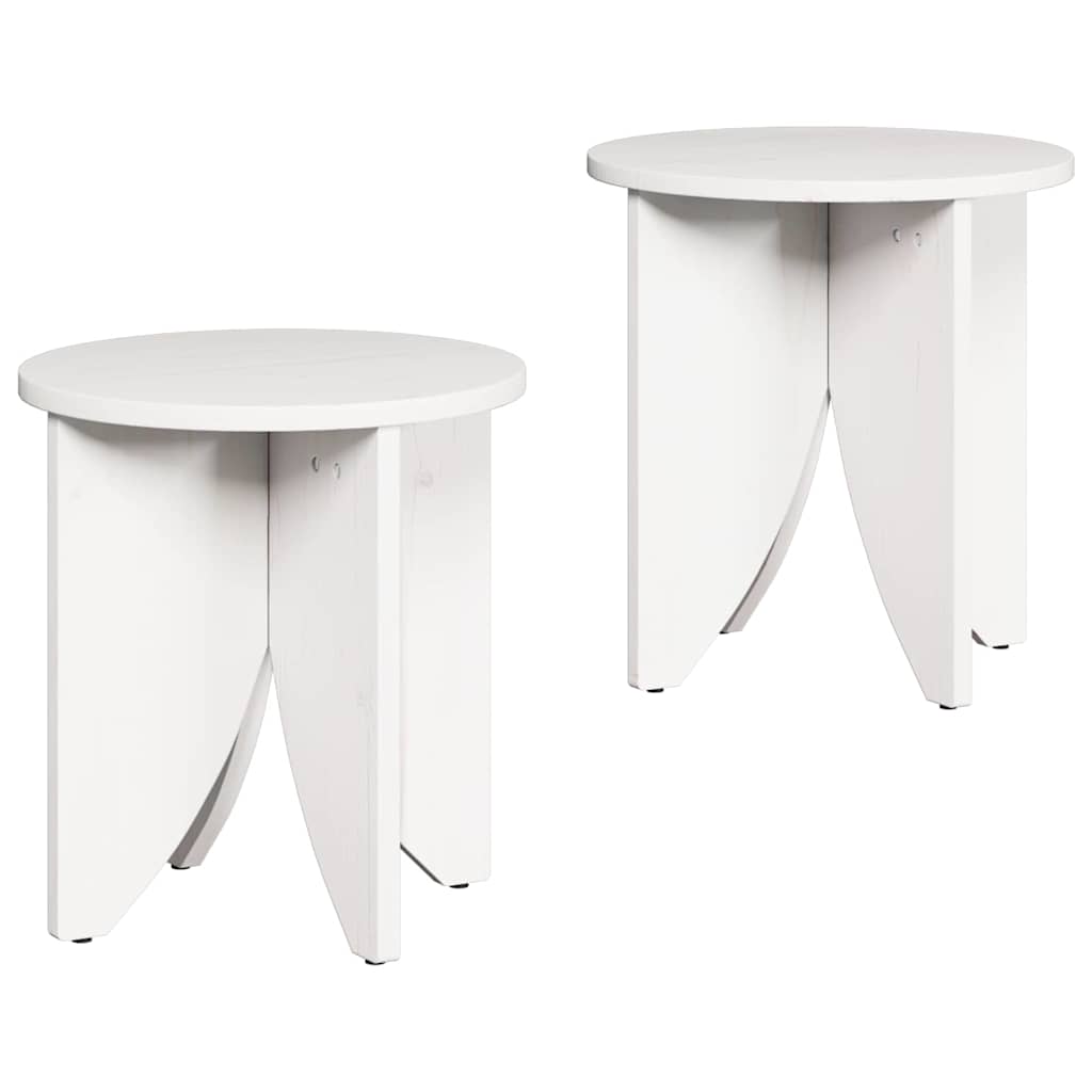 vidaXL Stolik kawowy 2 pcs Biały