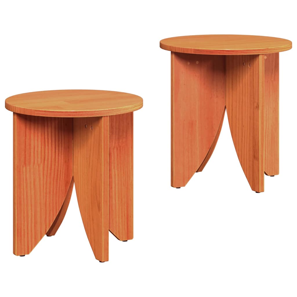 vidaXL Stolik kawowy 2 pcs Woskowy Brąz