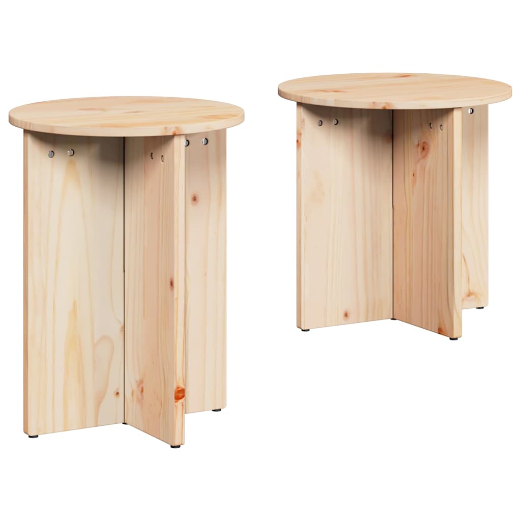 vidaXL Stolik kawowy 2 pcs Naturalny