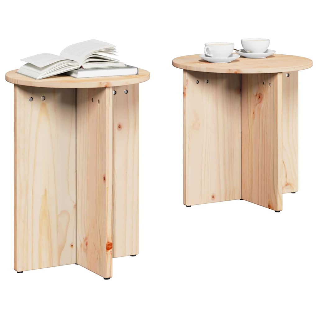 vidaXL Stolik kawowy 2 pcs Naturalny