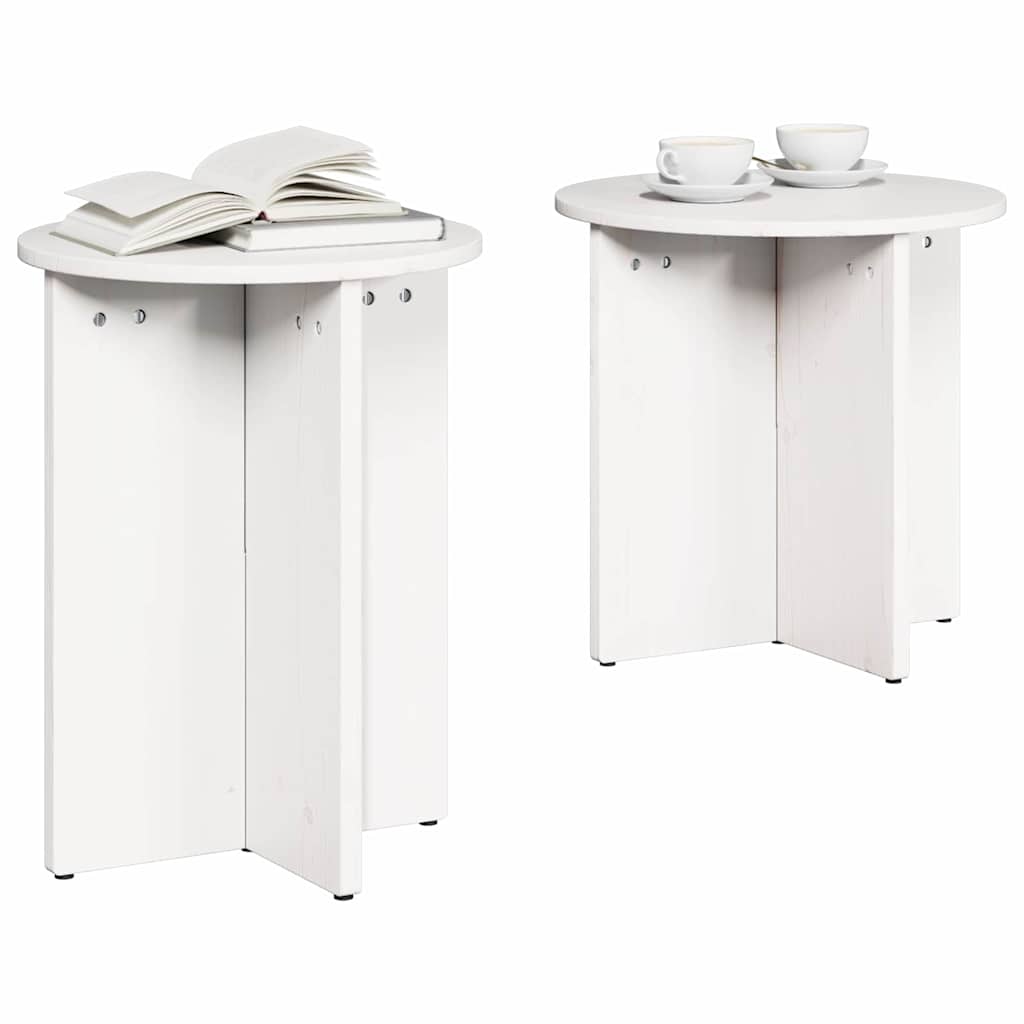 vidaXL Stolik kawowy 2 pcs Biały