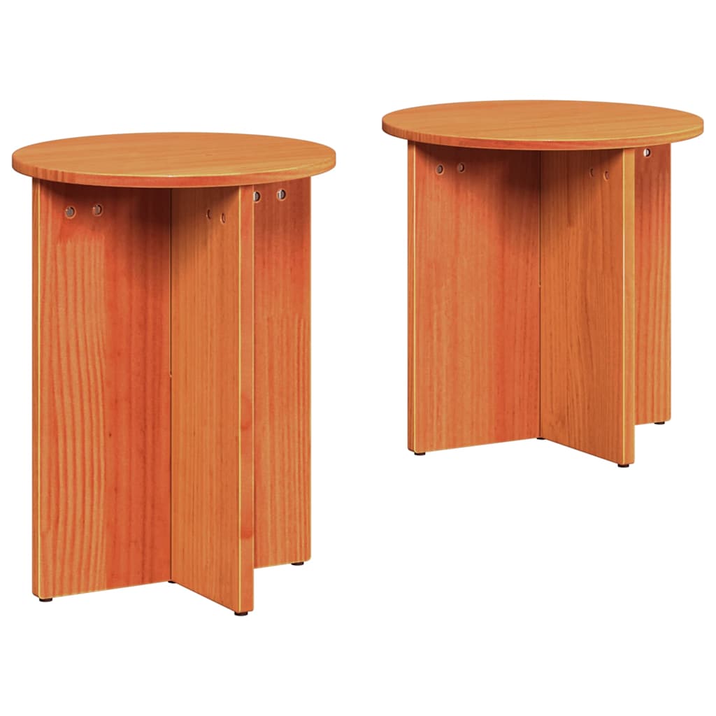 vidaXL Stolik kawowy 2 pcs Woskowy Brąz