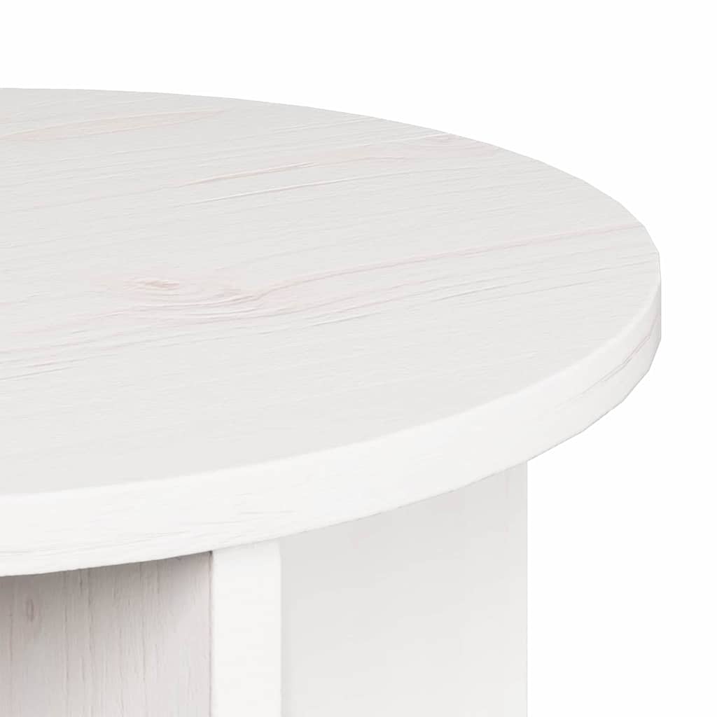 vidaXL Stolik kawowy 2 pcs Biały Lite drewno sosnowe