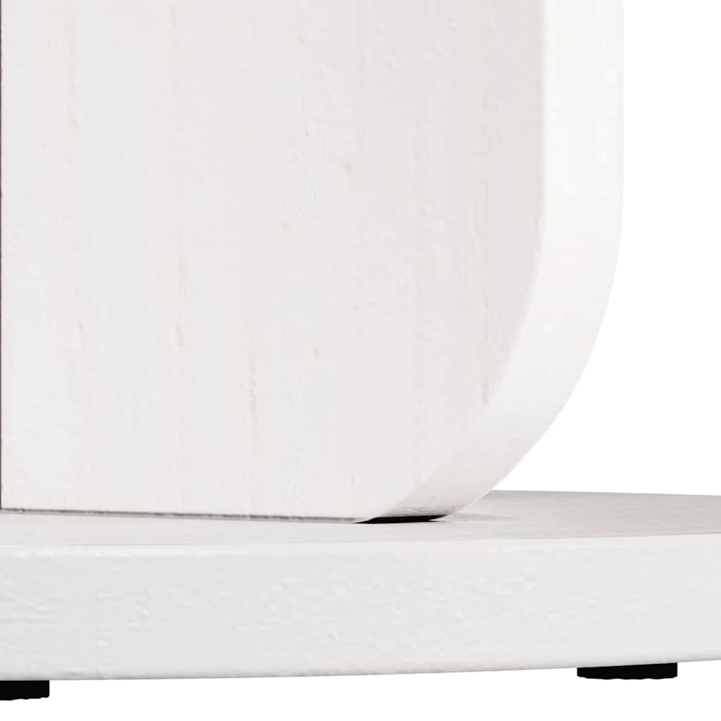 vidaXL Stolik kawowy Biały 39,5 x 39,5 x 53,5 cm Lite drewno sosnowe