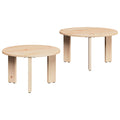 vidaXL Stolik kawowy 2 pcs Naturalny Lite drewno sosnowe