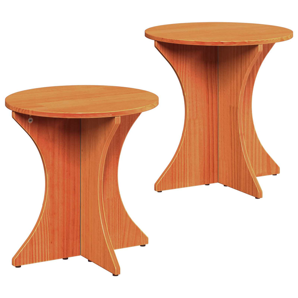 vidaXL Stolik kawowy 2 pcs Woskowy Brąz Lite drewno sosnowe