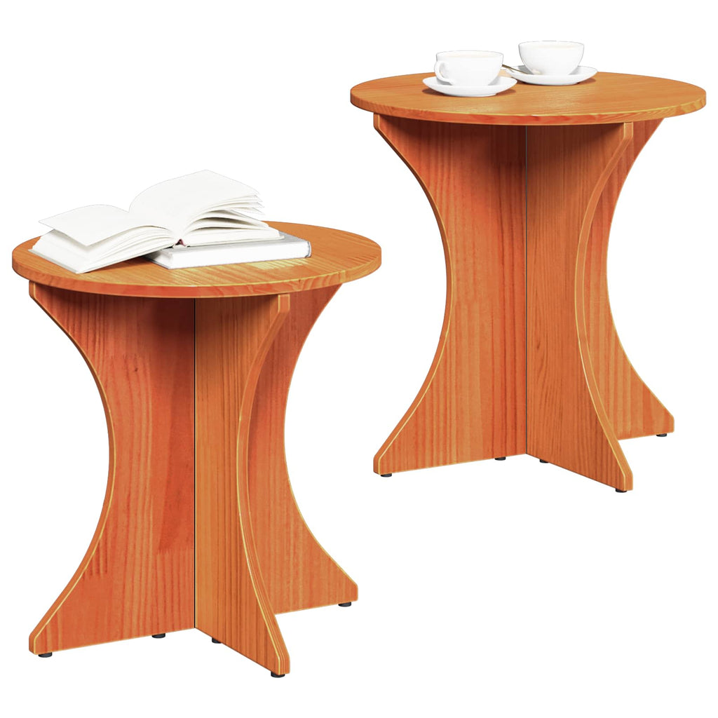 vidaXL Stolik kawowy 2 pcs Woskowy Brąz Lite drewno sosnowe