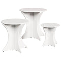 vidaXL Stolik kawowy 3 pcs Biały