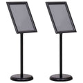 vidaXL Stojaki na plakaty 2 pcs Czarny 45 x 32,7 x 108 cm Aluminium