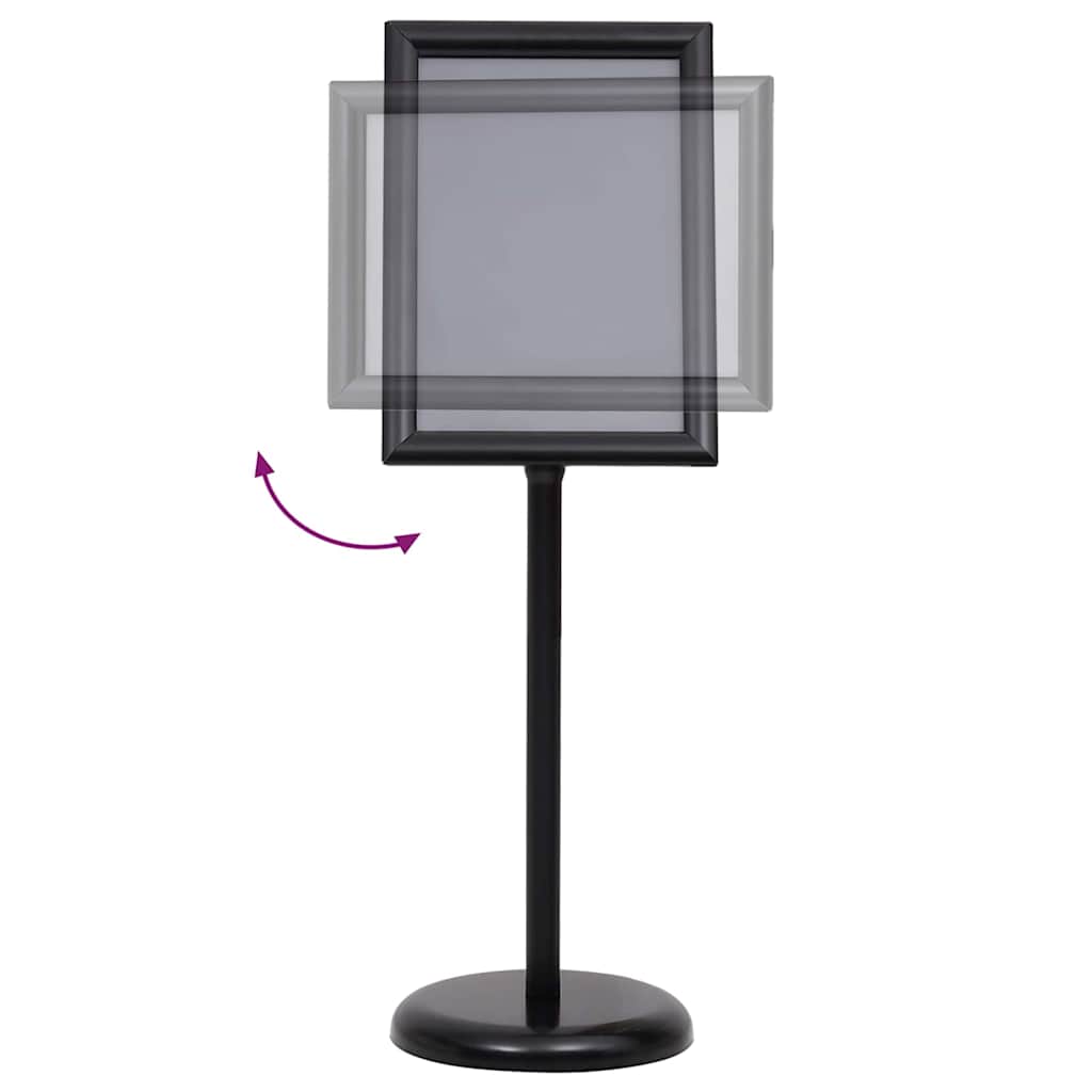 vidaXL Stojaki na plakaty 2 pcs Czarny 45 x 32,7 x 108 cm Aluminium