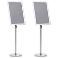 vidaXL Stojaki na plakaty 2 pcs Srebrny 45 x 32,7 x 108 cm Aluminium