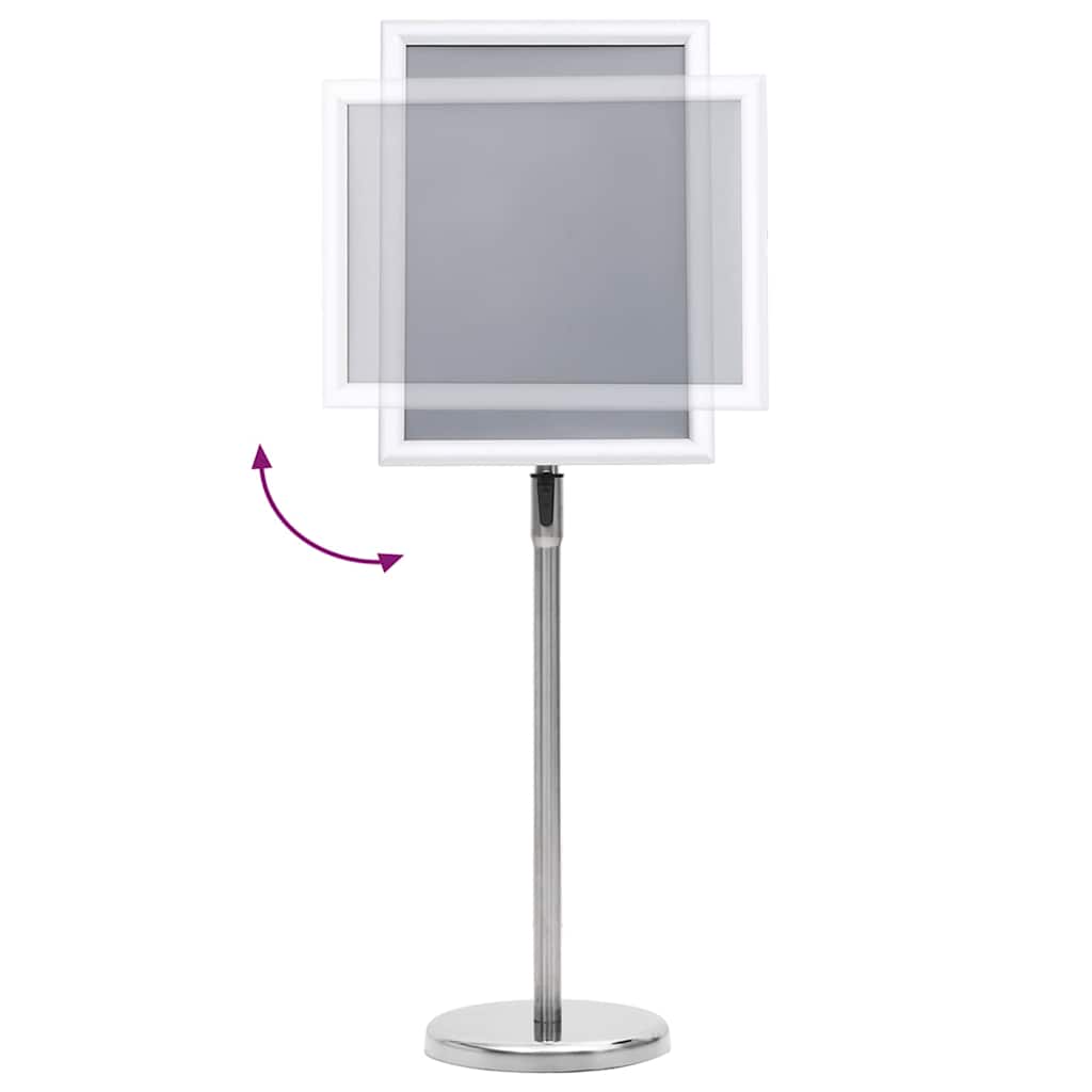 vidaXL Stojaki na plakaty 2 pcs Srebrny 45 x 32,7 x 108 cm Aluminium
