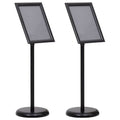 vidaXL Stojaki na plakaty 2 pcs Czarny 32.7 x 24 x 108 cm Aluminium