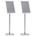 vidaXL Stojaki na plakaty 2 pcs Srebrny 32.7 x 24 x 108 cm Aluminium