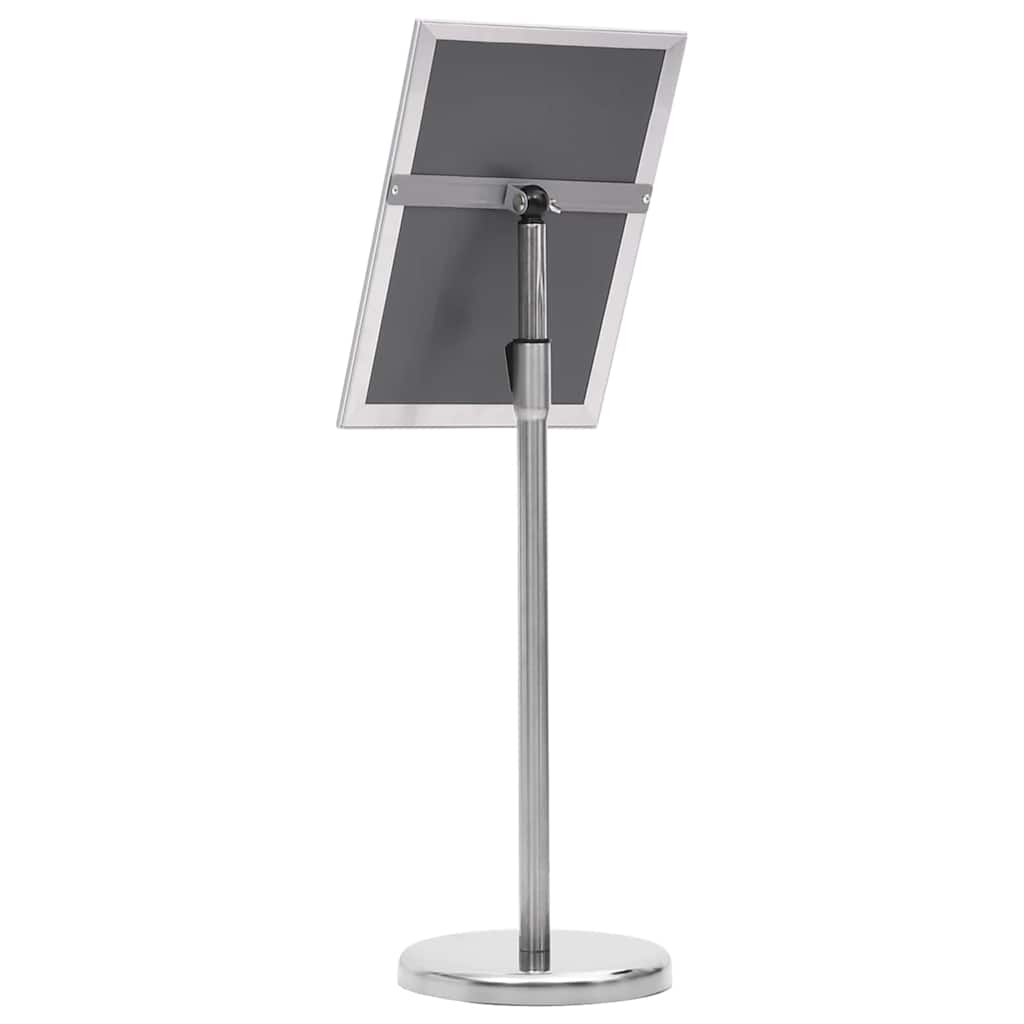 vidaXL Stojaki na plakaty 2 pcs Srebrny 32.7 x 24 x 108 cm Aluminium