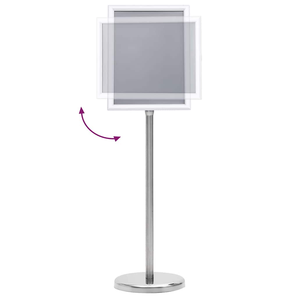 vidaXL Stojaki na plakaty 2 pcs Srebrny 32.7 x 24 x 108 cm Aluminium