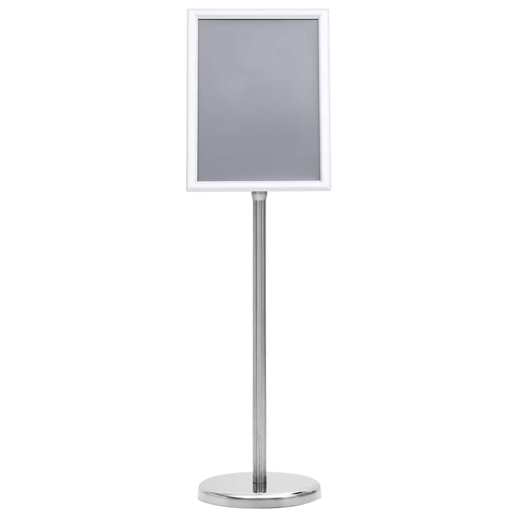 vidaXL Stojaki na plakaty 2 pcs Srebrny 32.7 x 24 x 108 cm Aluminium
