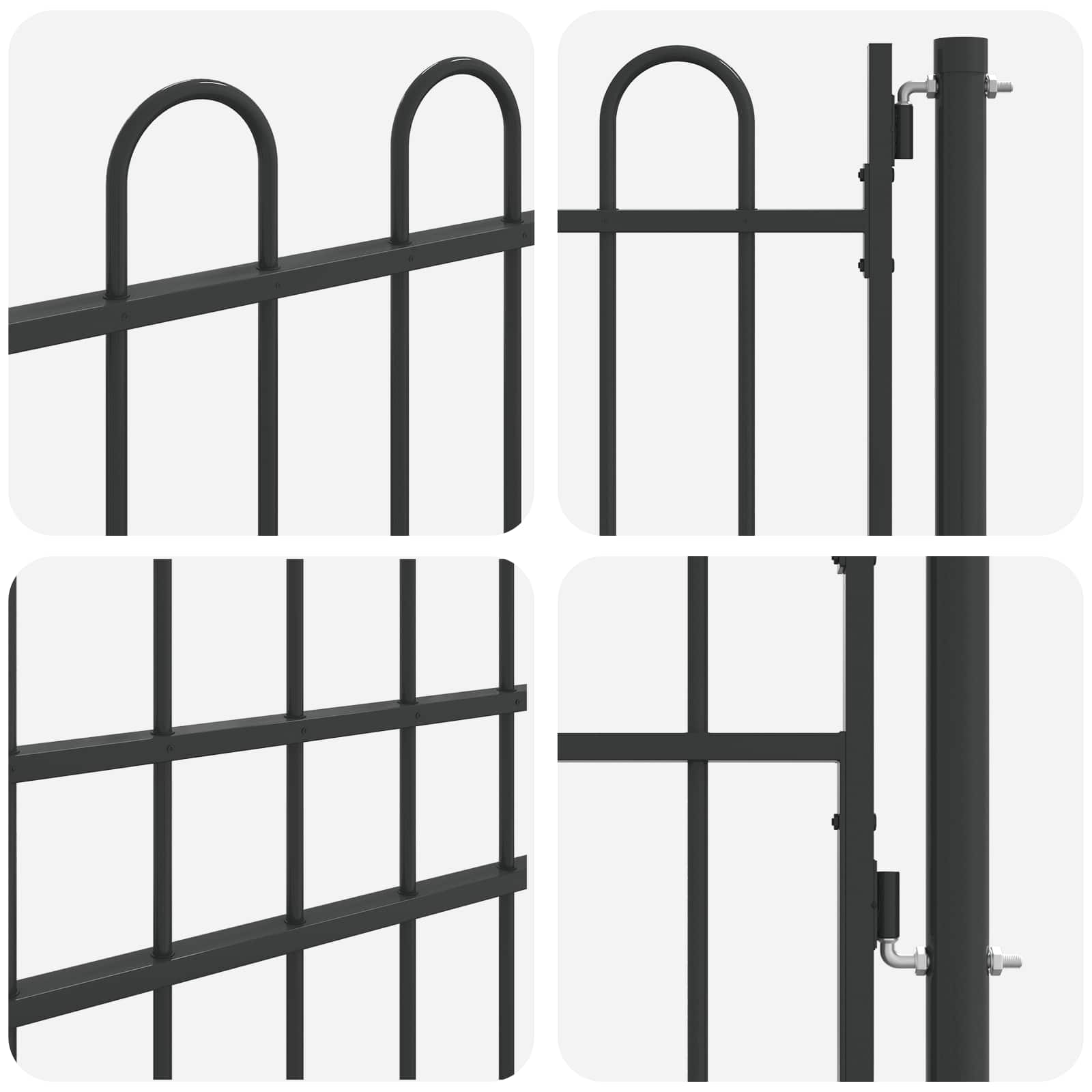 vidaXL Brama ogrodzeniowa BOXTEL 103 x 225 cm Stal malowana proszkowo