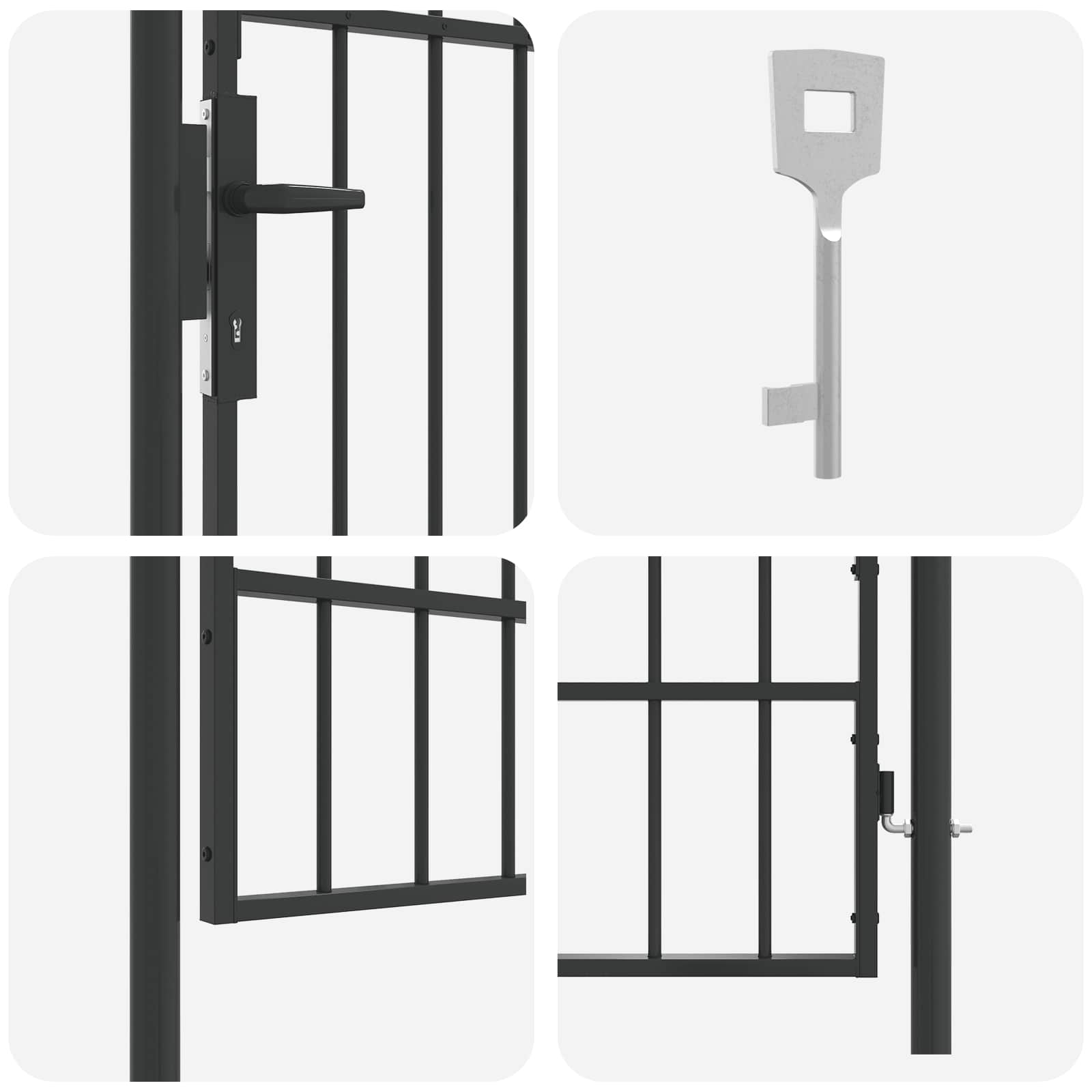 vidaXL Brama ogrodzeniowa BOXTEL 103 x 225 cm Stal malowana proszkowo
