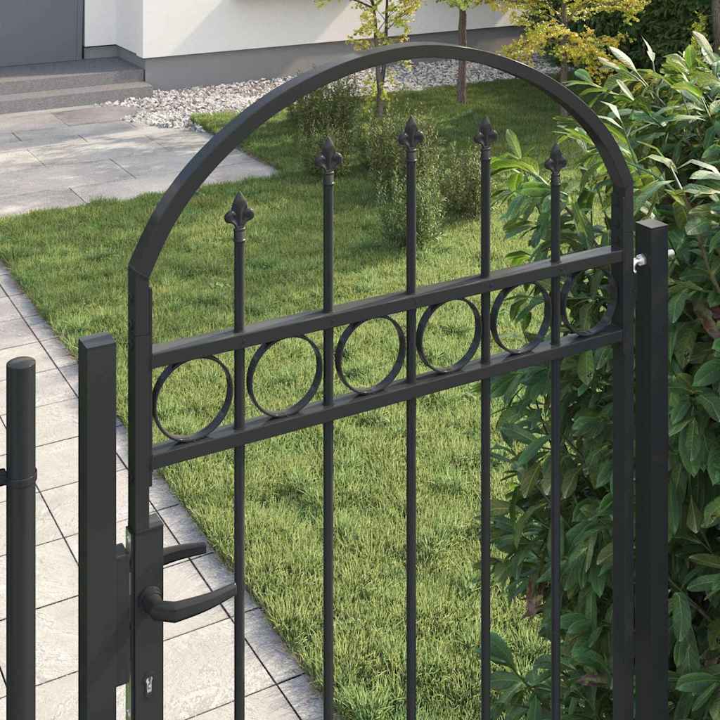vidaXL Słupek ogrodzeniowy. ASSEN 200 x 88 x 14 cm Stal Szary Zamykane