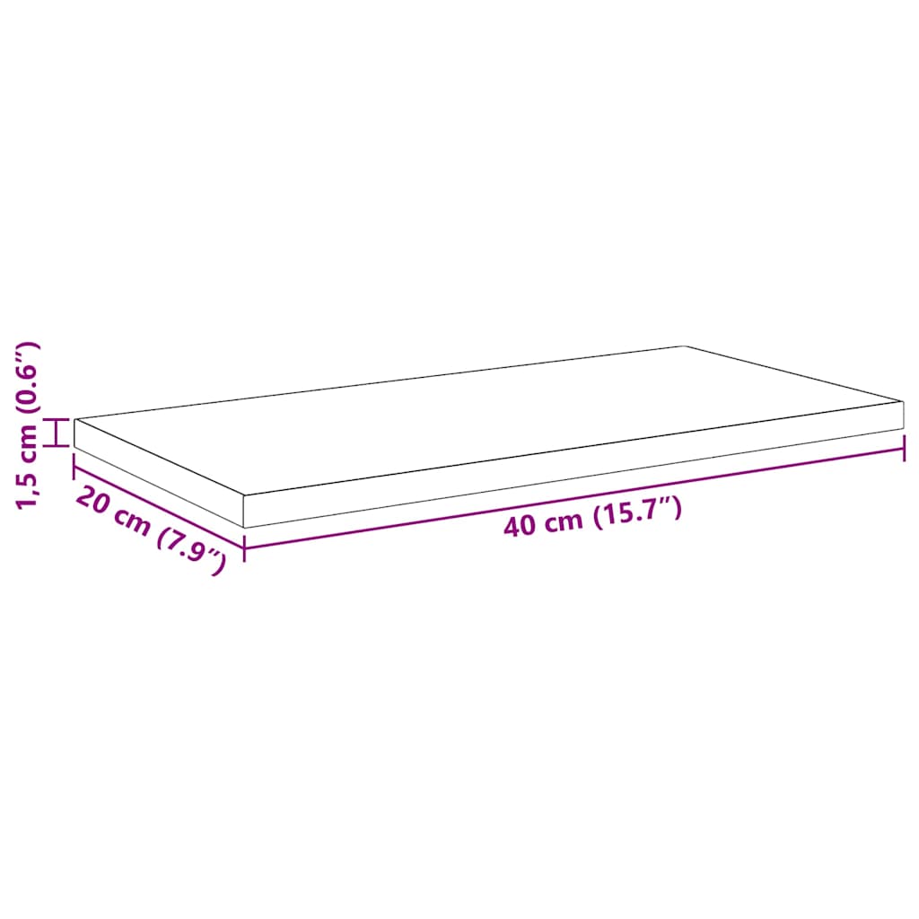 vidaXL Półka na książki 4 pcs Czarny 40 x 20 x 1,5 cm