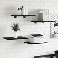 vidaXL Półka na książki 4 pcs Czarny 40 x 30 x 1,5 cm
