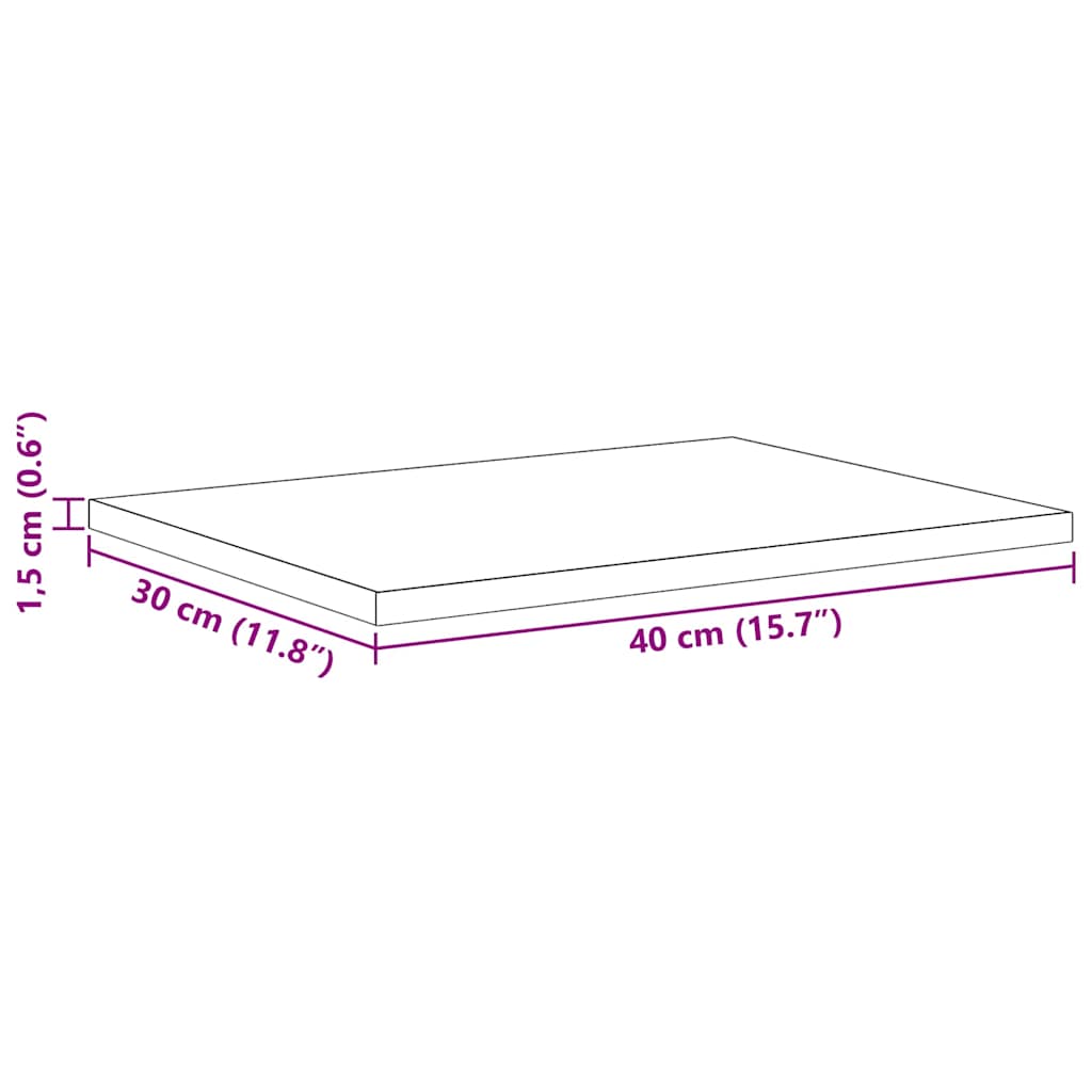 vidaXL Półka na książki 4 pcs Czarny 40 x 30 x 1,5 cm