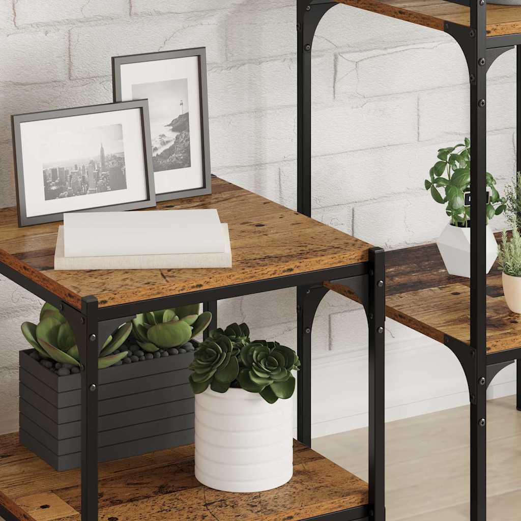 vidaXL Półka na książki 4 pcs Brązowy 40 x 40 x 1,5 cm