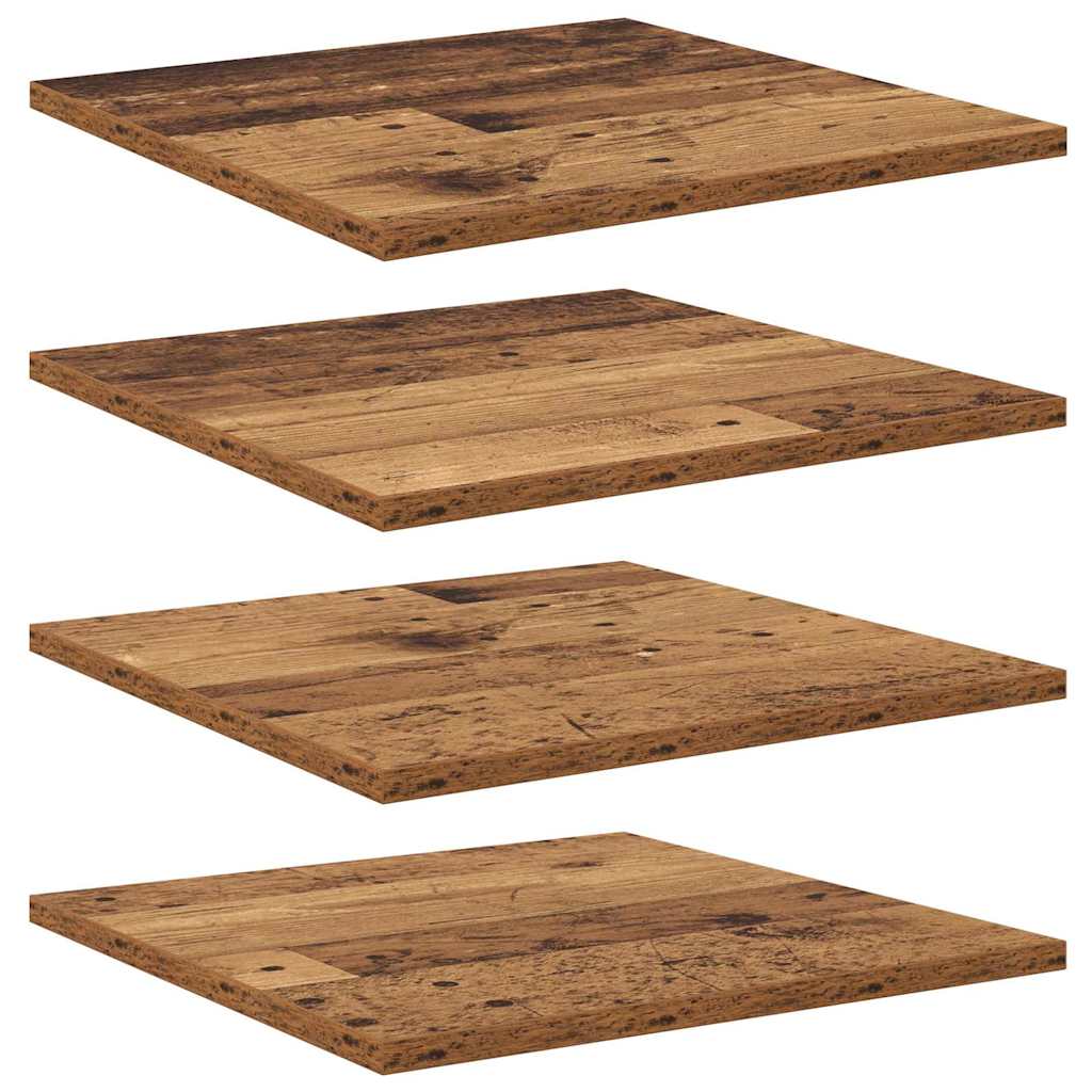vidaXL Półka na książki 4 pcs Brązowy 40 x 40 x 1,5 cm