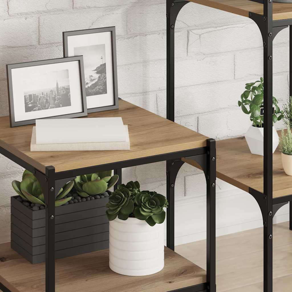 vidaXL Półka na książki 4 pcs Brązowy 40 x 40 x 1,5 cm