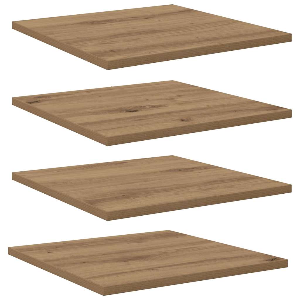 vidaXL Półka na książki 4 pcs Brązowy 40 x 40 x 1,5 cm
