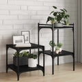 vidaXL Półka na książki 4 pcs Czarny 40 x 40 x 1,5 cm