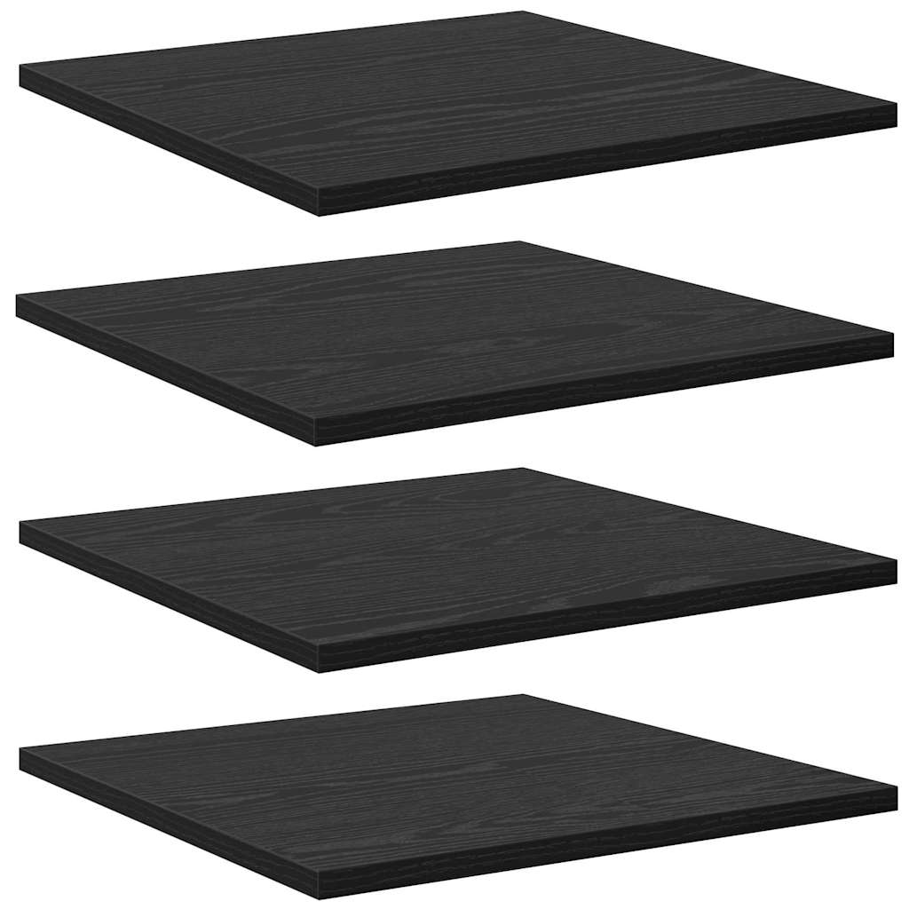 vidaXL Półka na książki 4 pcs Czarny 40 x 40 x 1,5 cm