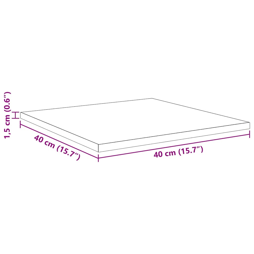 vidaXL Półka na książki 4 pcs Czarny 40 x 40 x 1,5 cm