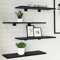 vidaXL Półka na książki 4 pcs Czarny 60 x 20 x 1,5 cm