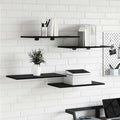 vidaXL Półka na książki 4 pcs Czarny 60 x 30 x 1,5 cm