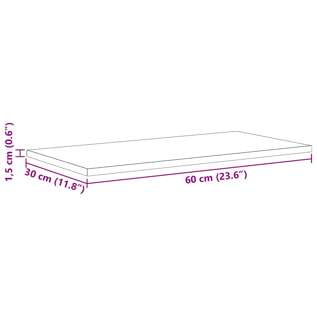 vidaXL Półka na książki 4 pcs Czarny 60 x 30 x 1,5 cm