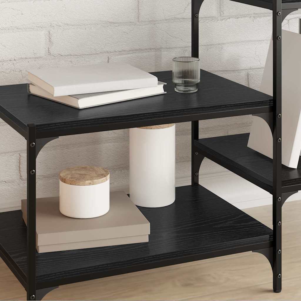 vidaXL Półka na książki 4 pcs Czarny 60 x 40 x 1,5 cm