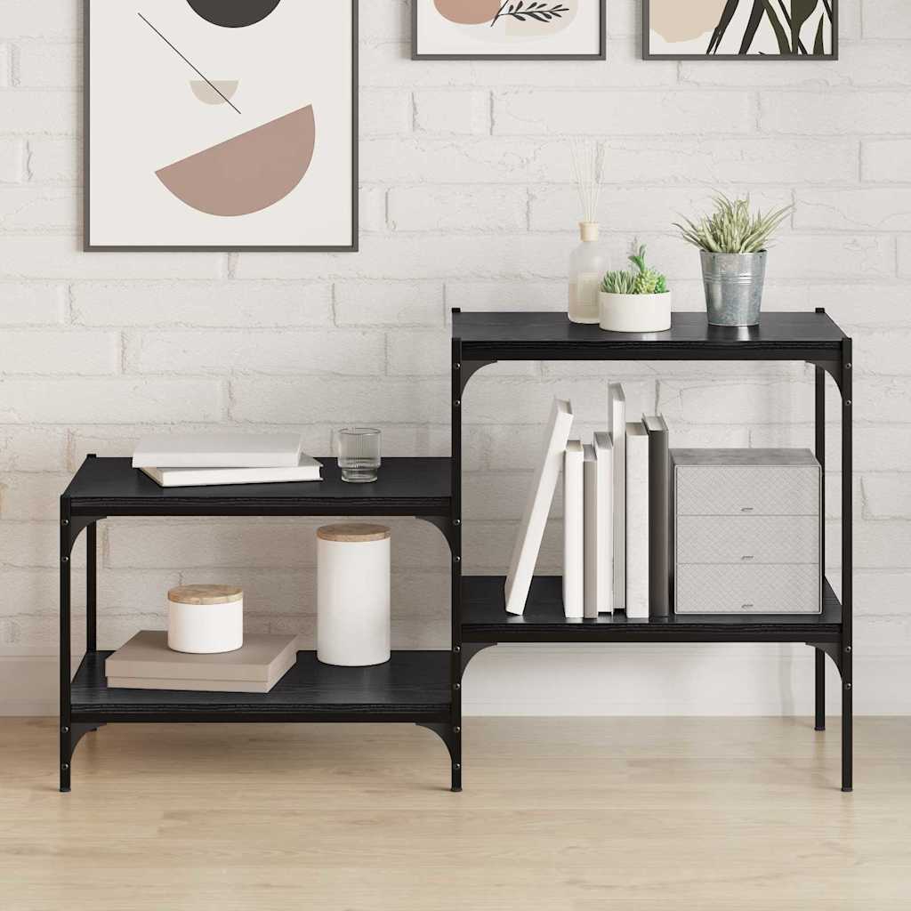 vidaXL Półka na książki 4 pcs Czarny 60 x 40 x 1,5 cm