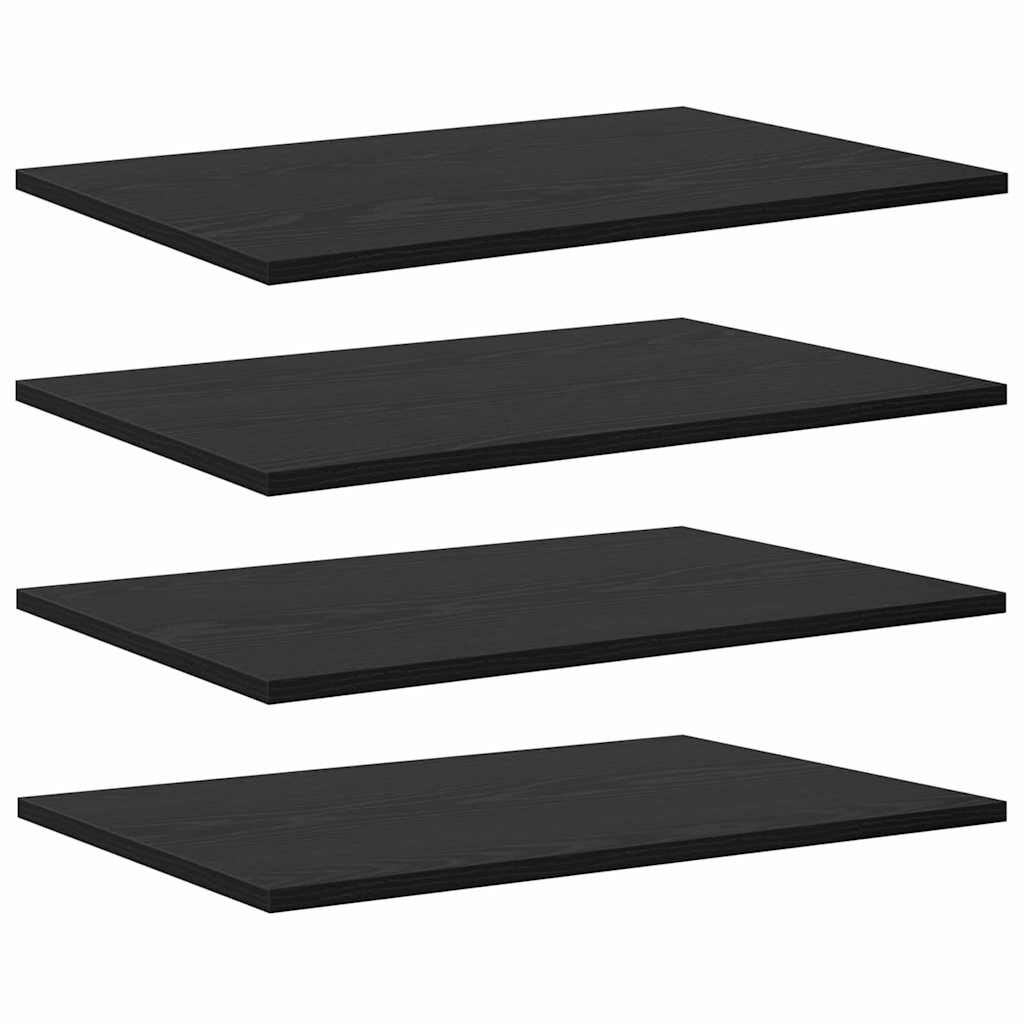 vidaXL Półka na książki 4 pcs Czarny 60 x 40 x 1,5 cm