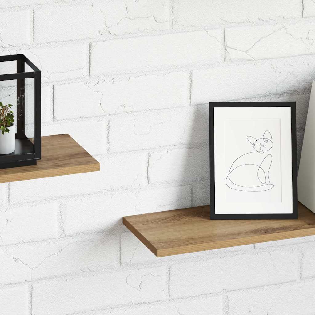 vidaXL Półka na książki 4 pcs Brązowy 80 x 20 x 1,5 cm