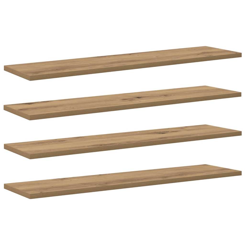 vidaXL Półka na książki 4 pcs Brązowy 80 x 20 x 1,5 cm